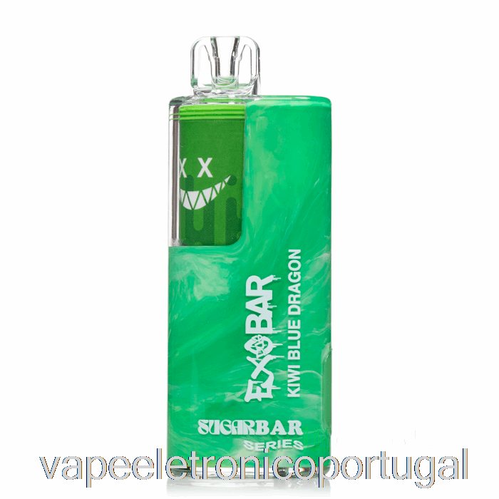 Vape Eletrônico Exobar X Barra De Açúcar Sb8000 Descartável Kiwi Blue Dragon